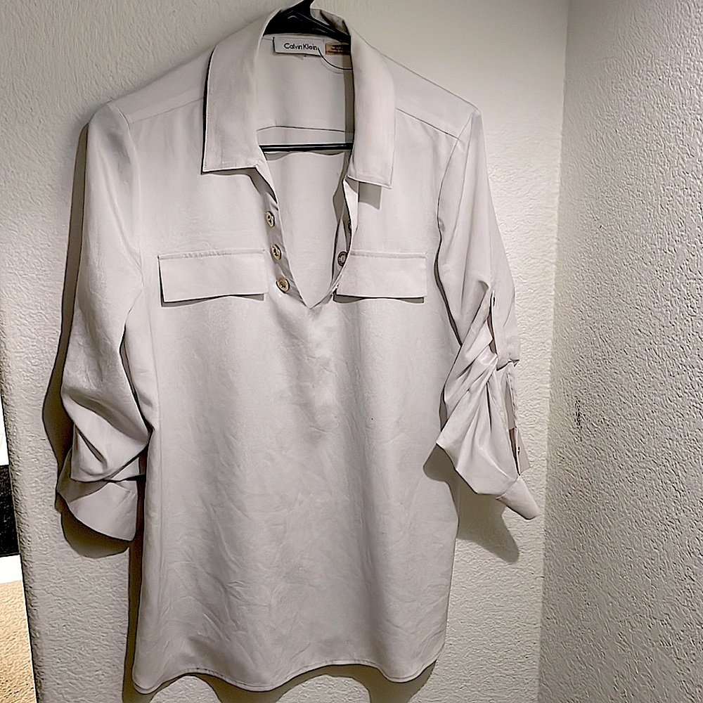 Calvin Klein lace front blouse